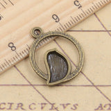 10pcs Charms Circle Little Bird 24x20mm Tibetan Bronze Silver Color Pendants Antique Jewelry Making DIY Handmade Craft