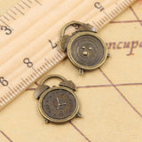 10pcs Charms Clock 17x13mm Tibetan Bronze Silver Color Pendants Antique Jewelry Making DIY Handmade Craft