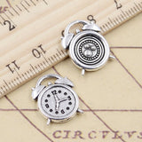 10pcs Charms Clock 17x13mm Tibetan Bronze Silver Color Pendants Antique Jewelry Making DIY Handmade Craft
