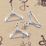 10pcs Charms Cloths Stand Hanger 37x29mm Antique Bronze Silver Color Pendants DIY Craft Making Findings Handmade Tibetan Jewelry