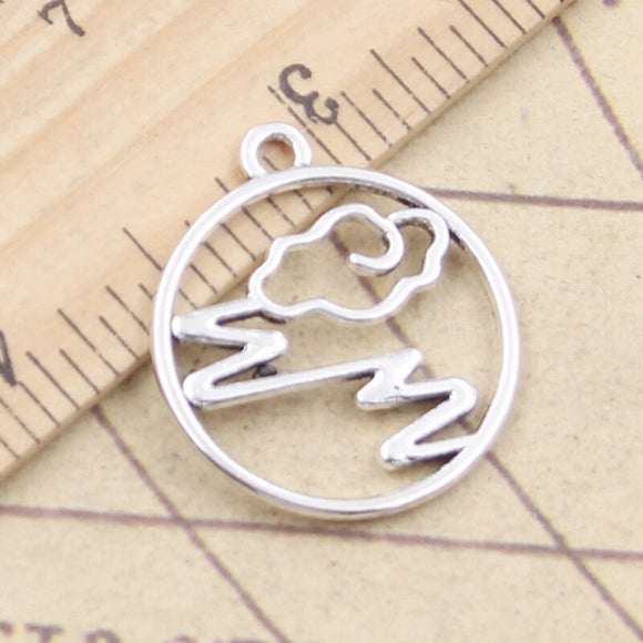10pcs Charms Cloud 25x22mm Tibetan Silver Color Pendants Antique Jewelry Making DIY Handmade Craft