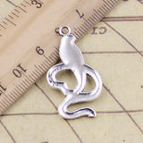 10pcs Charms Cobra Snake 35x19mm Tibetan Silver Color Pendants Antique Jewelry Making DIY Handmade Craft