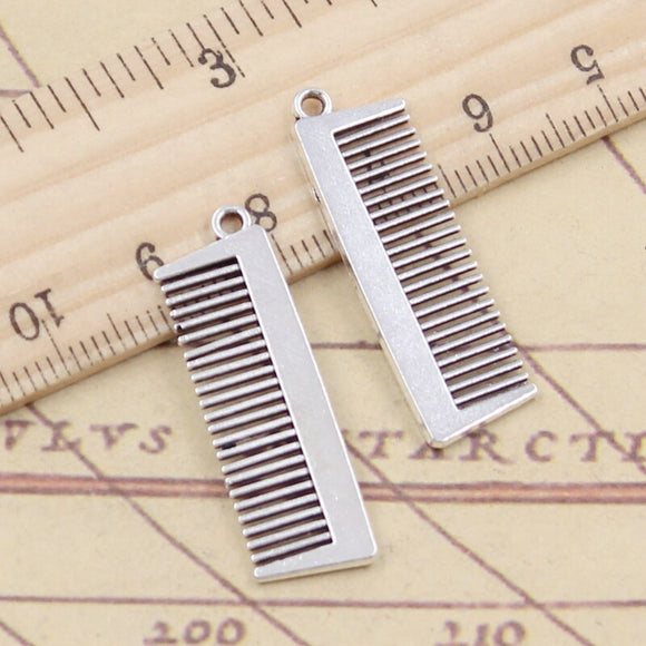 10pcs Charms Comb 32x10mm Tibetan Silver Color Pendants Antique Jewelry Making DIY Handmade Craft ef4376