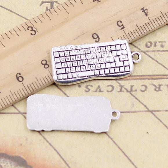 10pcs Charms Computer Keyboard 14x31mm Tibetan Silver Color Pendants Antique Jewelry Making DIY Handmade Craft Pendant