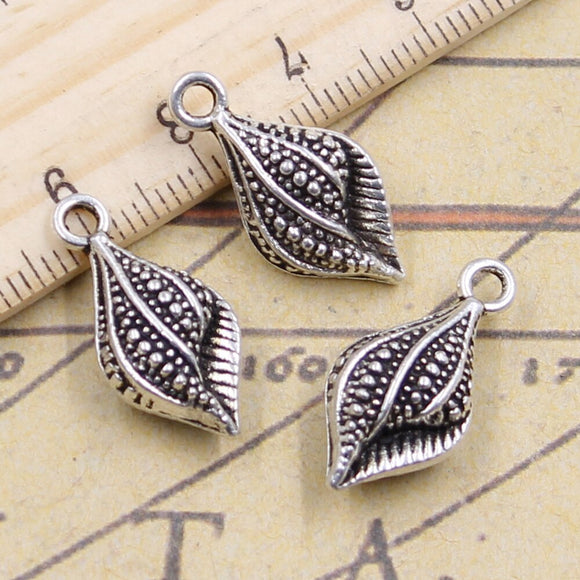 10pcs Charms Conch Shell 22x11x7mm Antique Silver Color Pendants Making DIY Handmade Jewelry Factory Wholesale ef4391