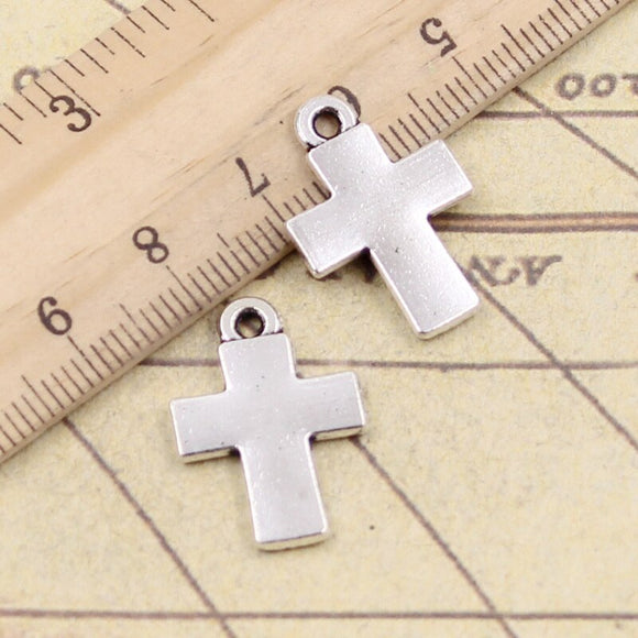 10pcs Charms Cross 22x15mm Tibetan Silver Color Pendants Antique Jewelry Making DIY Handmade Craft