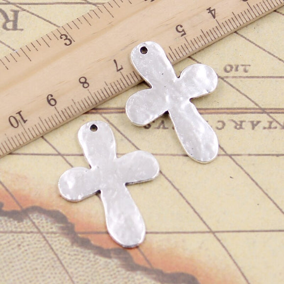 10pcs Charms Cross 37x27mm Tibetan Silver Color Pendants Antique Jewelry Making DIY Handmade Craft Pendant
