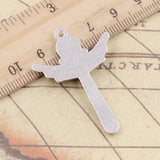 10pcs Charms Cross Jesus 42x30mm Tibetan Silver Color Pendants Antique Jewelry Making DIY Handmade Craft Pendant