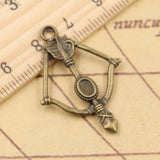10pcs Charms Crossbow Bow 34x20mm Tibetan Bronze Silver Color Pendants Antique Jewelry Making DIY Handmade Craft Pendant