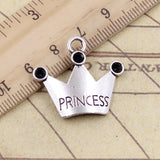 10pcs Charms Crown Princess 25x28mm Tibetan Silver Color Pendants Antique Jewelry Making DIY Handmade Craft