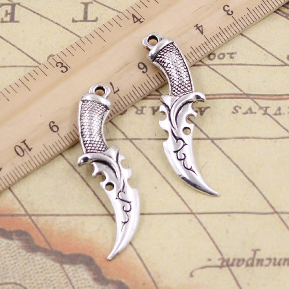 10pcs Charms Dagger Sword 50x12mm Tibetan Silver Color Pendants Antique Jewelry Making DIY Handmade Craft Pendant