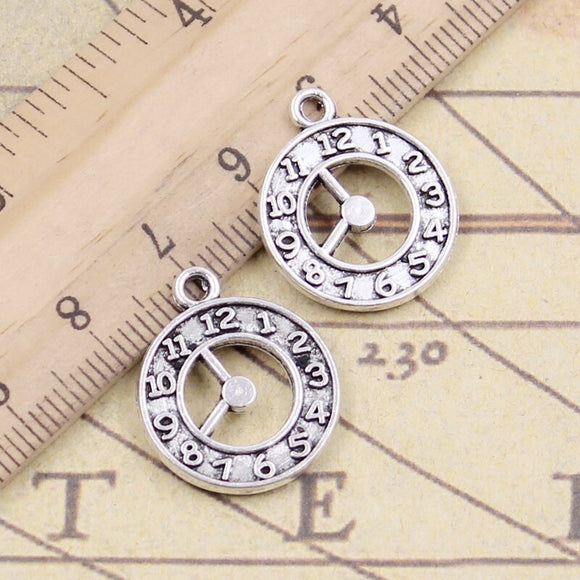 10pcs Charms Death Clock 22x18mm Tibetan Silver Color Pendants Antique Jewelry Making DIY Handmade Craft