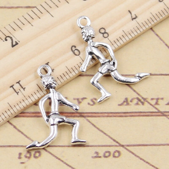 10pcs Charms Distance Runners Sporter 26x20mm Tibetan Silver Color Pendants Antique Jewelry Making DIY Handmade Craft