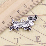 10pcs Charms Dog 32x16mm Tibetan Silver Color Pendants Antique Jewelry Making DIY Handmade Craft