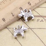 10pcs Charms Dog Dalmatians 14x13mm Tibetan Bronze Silver Color Pendants Antique Jewelry Making DIY Handmade Craft
