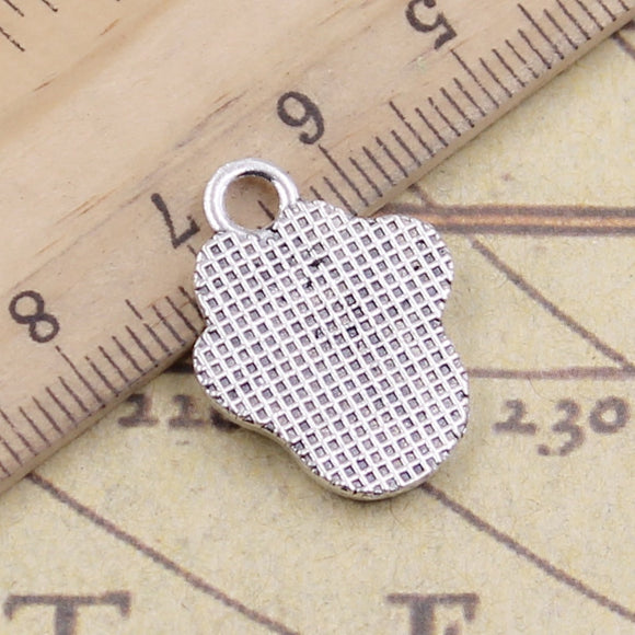 10pcs Charms Dog Paw 22x17mm Tibetan Silver Color Pendants Antique Jewelry Making DIY Handmade Craft