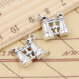 10pcs Charms Double Sided Telescope 15x15mm Tibetan Bronze Silver Color Pendants Antique Jewelry Making DIY Handmade Craft EF4669