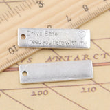 10pcs Charms Drive Safe I Need You Heart With Me 34x9mm Tibetan Silver Color Pendants Antique Jewelry Making DIY Handmade Craft EF3741