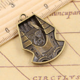 10pcs Charms Egyptian King Tut Tutankhamun 37x26mm Tibetan Bronze Silver Color Pendants Antique Making DIY Handmade Pendant
