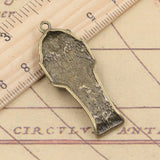 10pcs Charms Egyptian Mummy Sarcophagus 45x18mm Tibetan Bronze Silver Color Pendants Antique Making DIY Handmade Craft Pendant