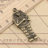 10pcs Charms Egyptian Mummy Sarcophagus 45x18mm Tibetan Bronze Silver Color Pendants Antique Making DIY Handmade Craft Pendant
