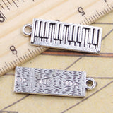10pcs Charms Electronic Organ Piano 30x10mm Tibetan Silver Color Pendants Antique Jewelry Making DIY Handmade Craft Pendant