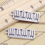 10pcs Charms Electronic Organ Piano 30x10mm Tibetan Silver Color Pendants Antique Jewelry Making DIY Handmade Craft Pendant
