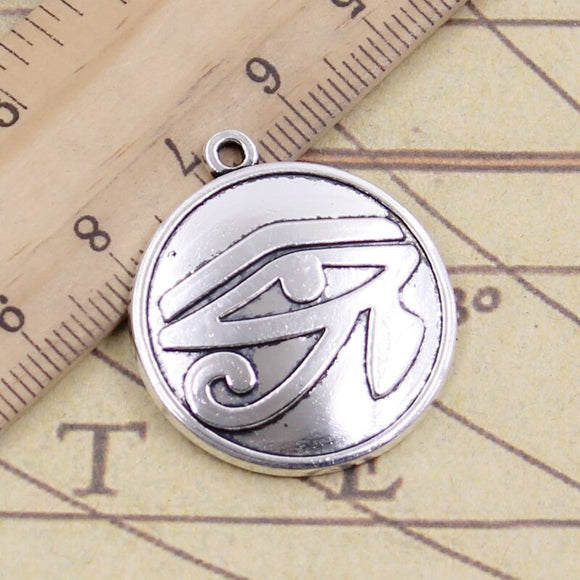 10pcs Charms Eye Of Horus 30x27mm Tibetan Bronze Silver Color Pendants Antique Jewelry Making DIY Handmade Craft