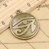 10pcs Charms Eye Of Horus 30x27mm Tibetan Bronze Silver Color Pendants Antique Jewelry Making DIY Handmade Craft