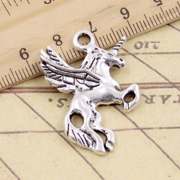 10pcs Charms Fly Horse Unicorn 37x29mm Tibetan Silver Color Pendants Antique Jewelry Making DIY Handmade Craft Pendant