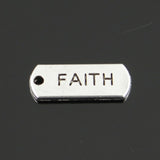 10pcs Charms Forever Faith Hope Brave Love Blessed Believe Dream Fearless Family 21x8mm Tibetan DIY Antique Pendants