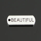 10pcs Charms Forever Faith Hope Brave Love Blessed Believe Dream Fearless Family 21x8mm Tibetan DIY Antique Pendants