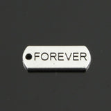 10pcs Charms Forever Faith Hope Brave Love Blessed Believe Dream Fearless Family 21x8mm Tibetan DIY Antique Pendants