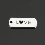 10pcs Charms Forever Faith Hope Brave Love Blessed Believe Dream Fearless Family 21x8mm Tibetan DIY Antique Pendants