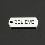 10pcs Charms Forever Faith Hope Brave Love Blessed Believe Dream Fearless Family 21x8mm Tibetan DIY Antique Pendants