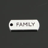 10pcs Charms Forever Faith Hope Brave Love Blessed Believe Dream Fearless Family 21x8mm Tibetan DIY Antique Pendants