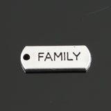 10pcs Charms Forever Faith Hope Brave Love Blessed Believe Dream Fearless Family 21x8mm Tibetan DIY Antique Pendants