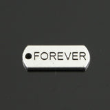 10pcs Charms Forever Faith Hope Brave Love Blessed Believe Dream Fearless Family 21x8mm Tibetan DIY Antique Pendants