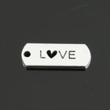 10pcs Charms Forever Faith Hope Brave Love Blessed Believe Dream Fearless Family 21x8mm Tibetan DIY Antique Pendants