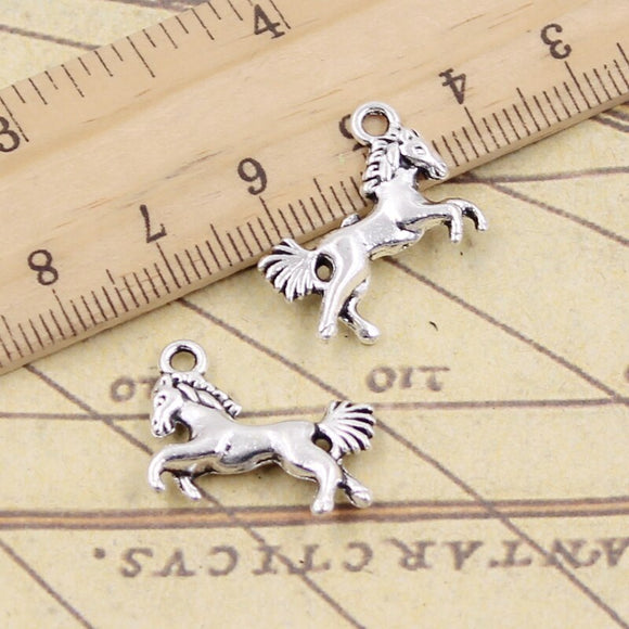 10pcs Charms Galloping Horse Steed 16x23mm Tibetan Silver Color Pendants Antique Jewelry Making DIY Handmade Craft