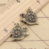 10pcs Charms Garden Snail 34x28mm Tibetan Bronze Silver Color Pendants Antique Jewelry Making DIY Handmade Craft