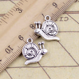 10pcs Charms Garden Snail 34x28mm Tibetan Bronze Silver Color Pendants Antique Jewelry Making DIY Handmade Craft