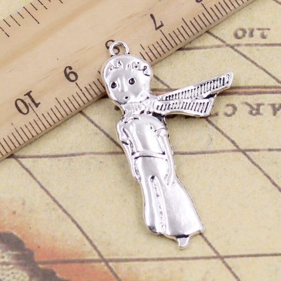 10pcs Charms Girl Scarf 45x25mm Tibetan Silver Color Pendants Antique Jewelry Making DIY Handmade Craft