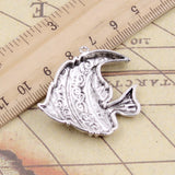 10pcs Charms Goldfish Tropical Fish 35x36mm Tibetan Silver Color Pendants Antique Jewelry Making DIY Handmade Craft Pendant