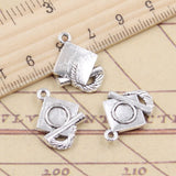 10pcs Charms Graduation Hat Bachelor Cap 20x14mm Tibetan Silver Color Pendants Antique Jewelry Making DIY Handmade Craft