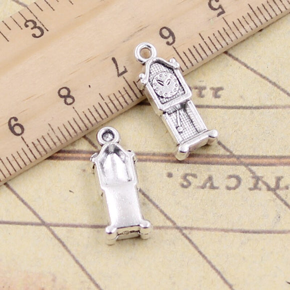 10pcs Charms Grandfather Clock Antique 20x8mm Tibetan Silver Color Pendants Antique Jewelry Making DIY Handmade Craft ef4715