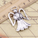 10pcs Charms Guardian Angel 45x29mm Tibetan Silver Color Pendants Antique Jewelry Making DIY Handmade Craft Pendant