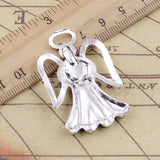 10pcs Charms Guardian Angel 45x29mm Tibetan Silver Color Pendants Antique Jewelry Making DIY Handmade Craft Pendant