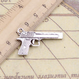 10pcs Charms Gun Browning Pistol 45x20mm Tibetan Bronze Silver Color Pendants Antique Jewelry Making DIY Handmade Craft Pendant