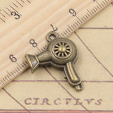 10pcs Charms Hair Dryer Blow 26x20mm Tibetan Bronze Silver Color Pendants Antique Jewelry Making DIY Handmade Craft